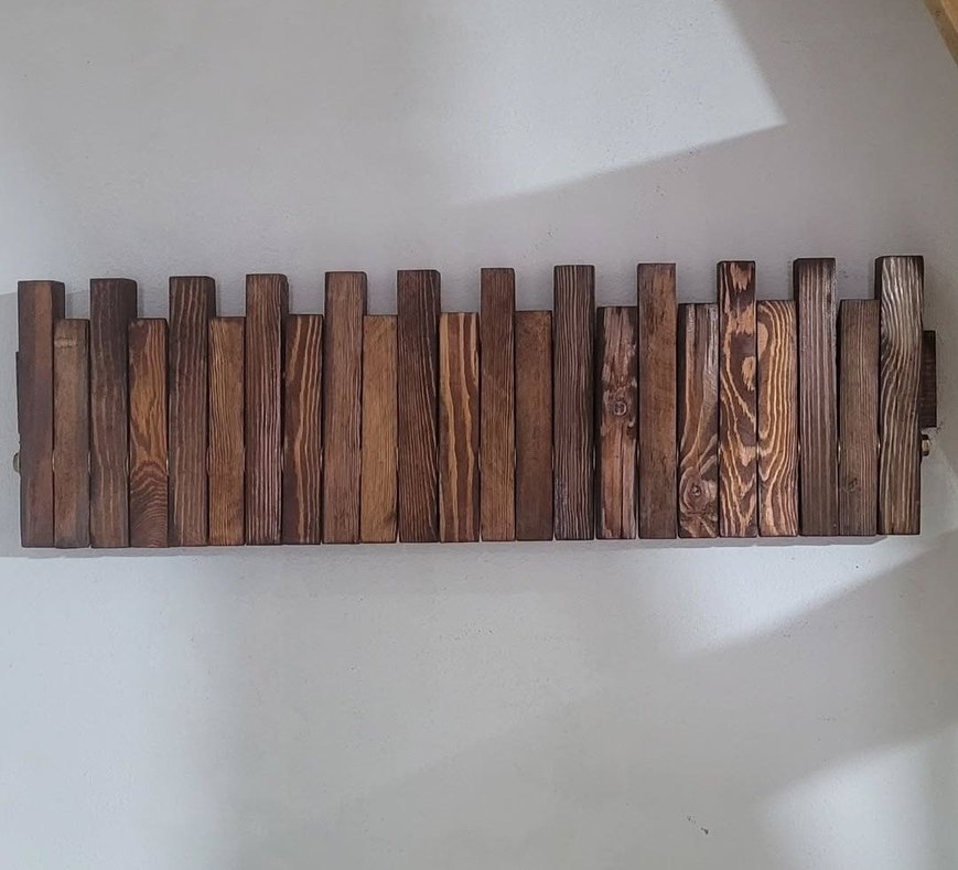 Doğal ahşap açılır kapanır askılık... - Görsel 2