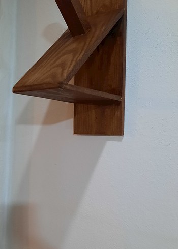 ahşap el yapımı ceviz rengi kasklık - Görsel 2