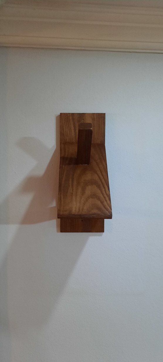 ahşap el yapımı ceviz rengi kasklık - Görsel 3