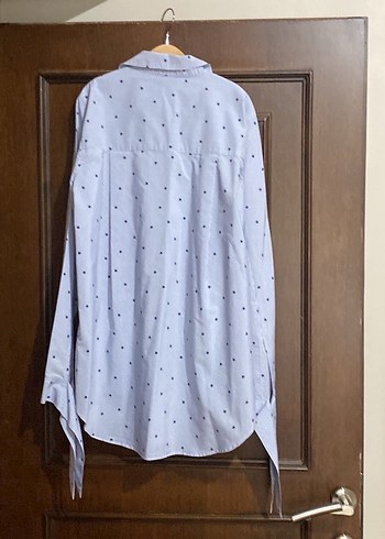 Mavi Yıldızlı Pamuklu Uzun Kollu Gömlek - Görsel 3