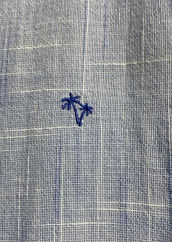 Mavi Pamuklu Uzun Kollu Gömlek - Görsel 4