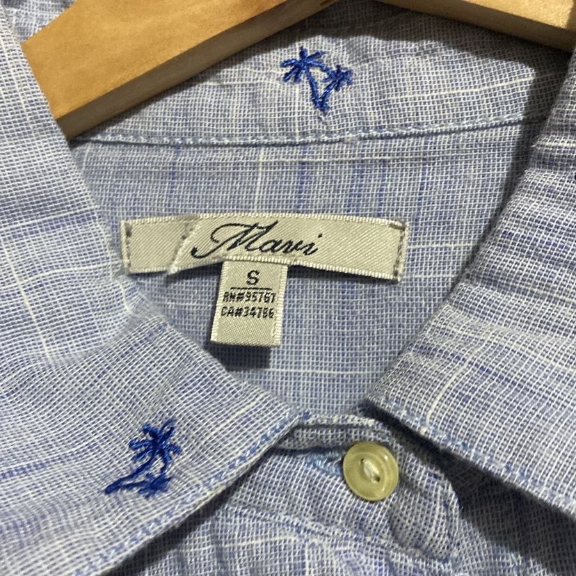 Mavi Pamuklu Uzun Kollu Gömlek - Görsel 2