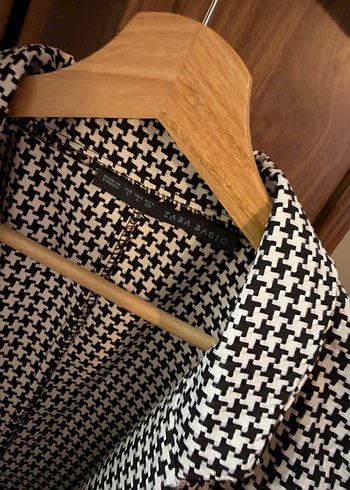 Zara Basic Kazayağı Desenli Blazer Ceket S Beden Çok Şık - Görsel 2