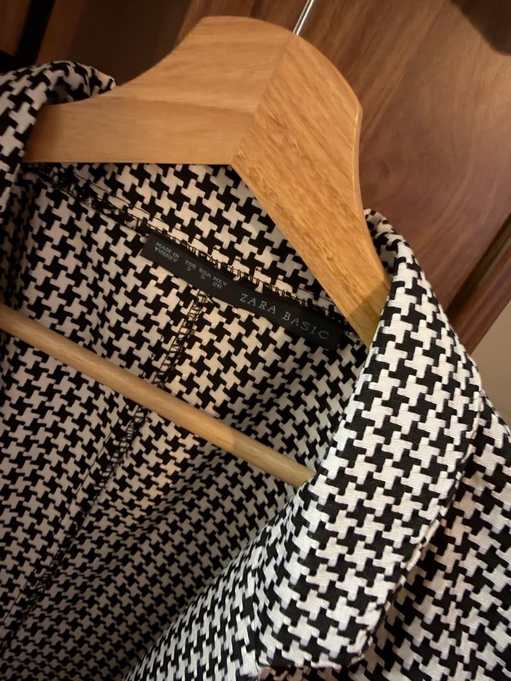 Zara Basic Kazayağı Desenli Blazer Ceket S Beden Çok Şık - Görsel 2