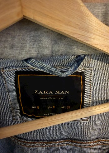 ZARA MAN Kapüşonlu Jean Ceket - Görsel 3
