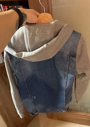 ZARA MAN Kapüşonlu Jean Ceket - Görsel 2