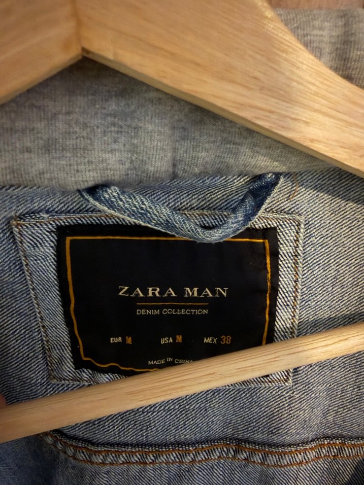 ZARA MAN Kapüşonlu Jean Ceket - Görsel 3