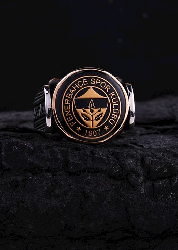 925 Ayar Gümüş Fenerbahçe Erkek Yüzük - Görsel 2