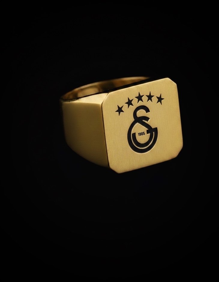 925 Ayar Gümüş Erkek Galatasaray Yüzük - Görsel 2