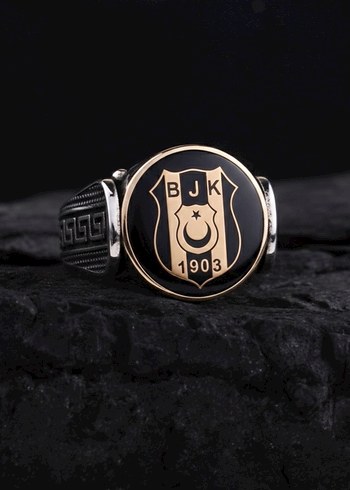 Erkek Siyah BJK Yüzük - Görsel 2