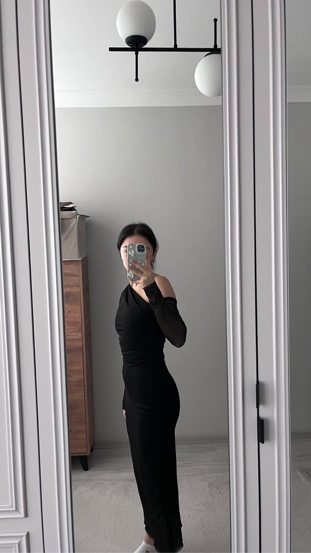 Transparan detay elbise - Görsel 3