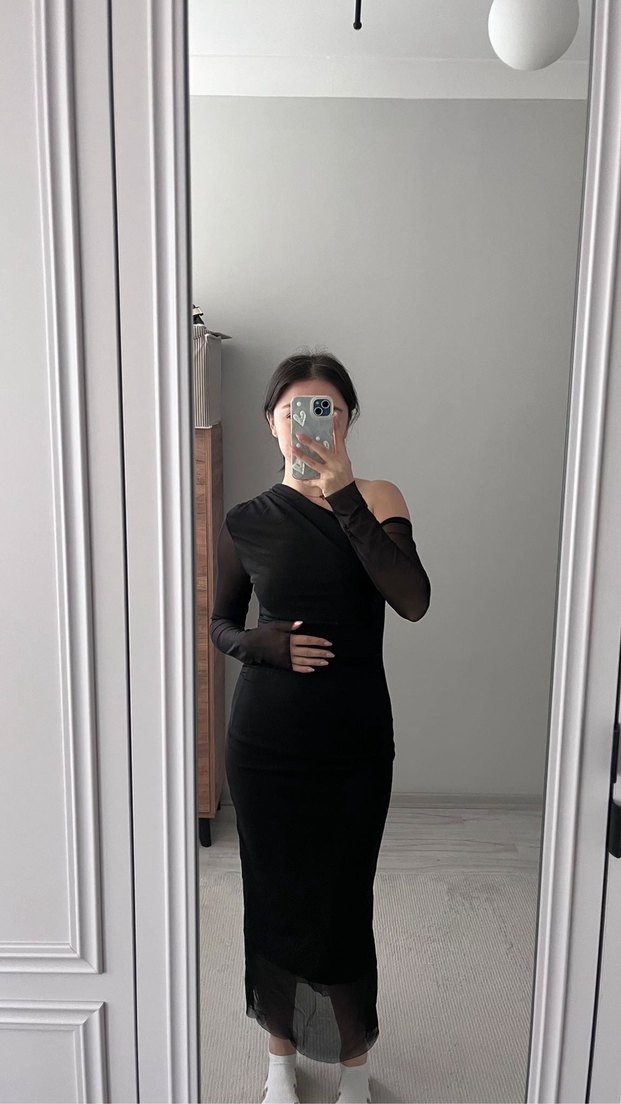 Transparan detay elbise - Görsel 2