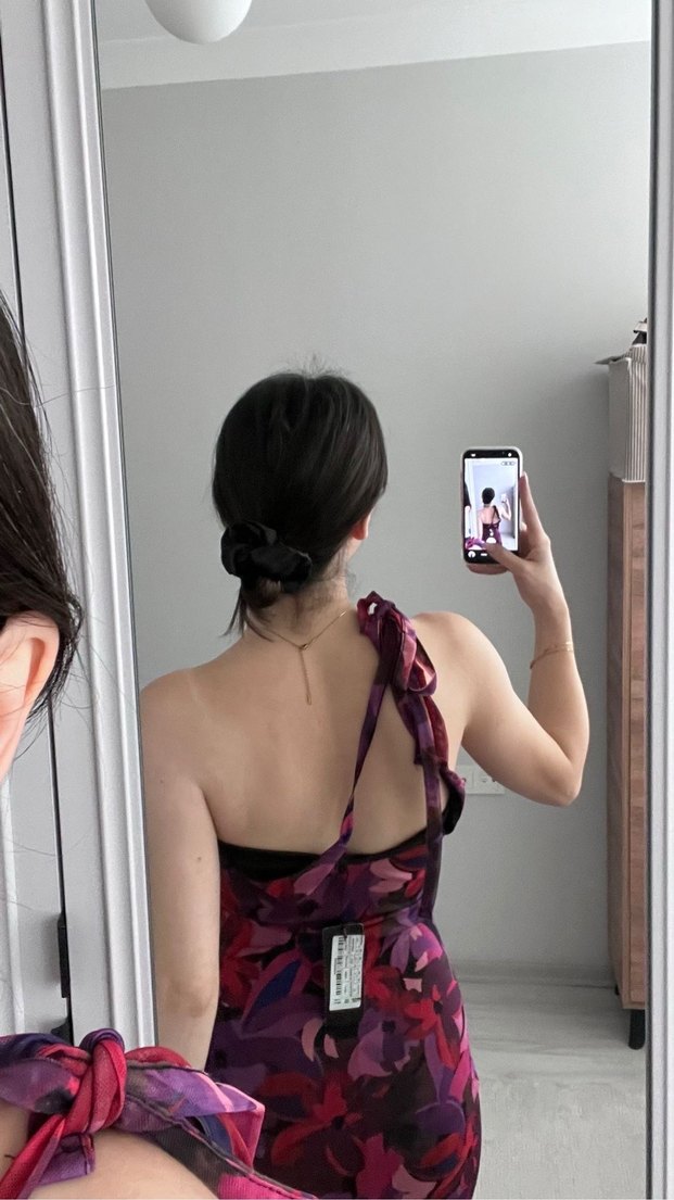 Straplez Midi Elbise - Görsel 3