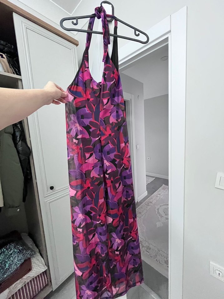 Straplez Midi Elbise - Görsel 5