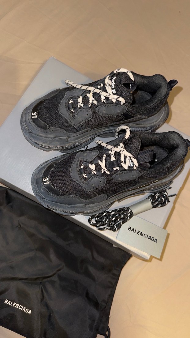 Balenciaga Siyah Platform Spor Ayakkabı - Görsel 3