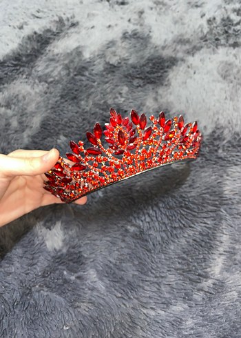 Kırmızı Pul Detaylı Taç kına tacı - Görsel 4