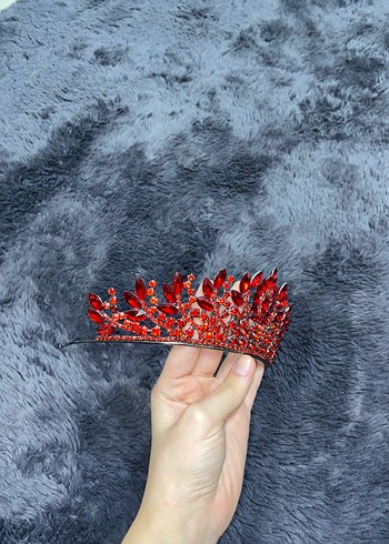 Kırmızı Pul Detaylı Taç kına tacı - Görsel 2