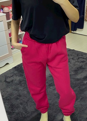 Rahat Kesim Pembe Midi Sweatpant - Görsel 2