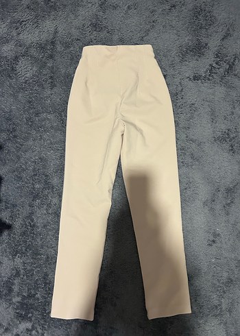 Bej Midi Kadın Kumaş Pantolon - Görsel 3