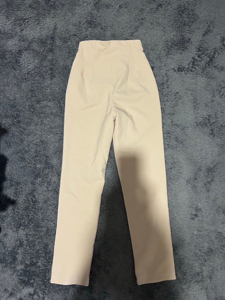 Bej Midi Kadın Kumaş Pantolon - Görsel 3