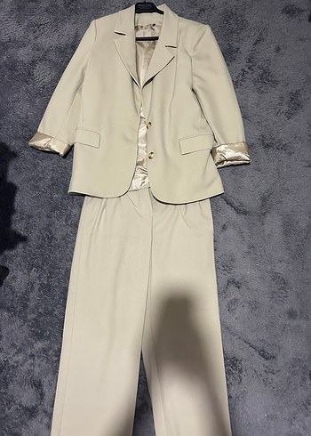 Kadın Bej  Kumaş Pantolon - Görsel 2