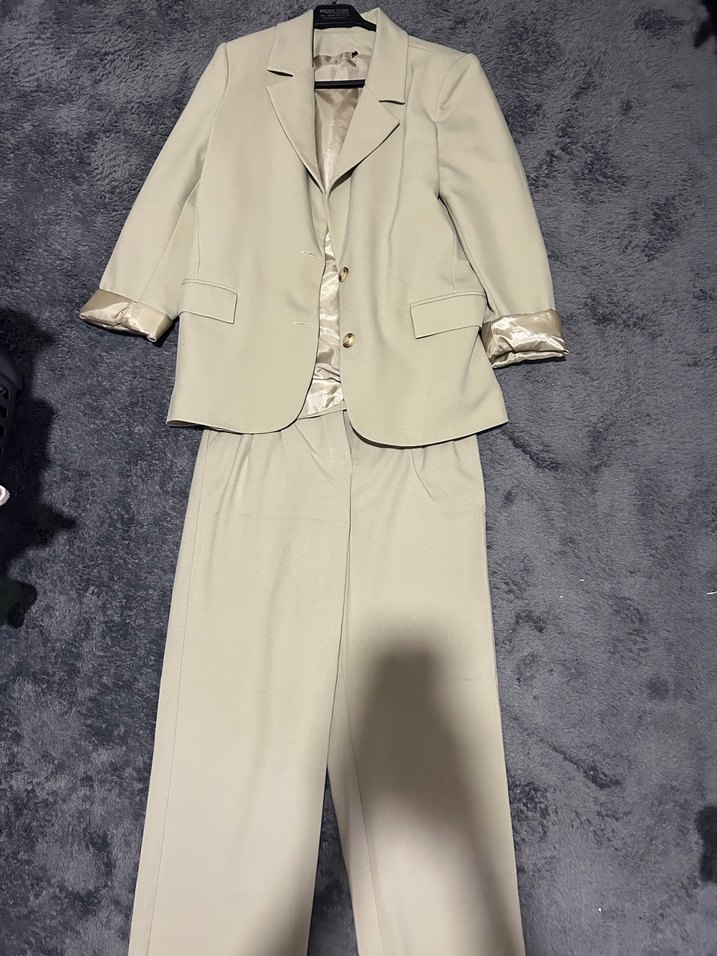 Kadın Bej  Kumaş Pantolon - Görsel 2