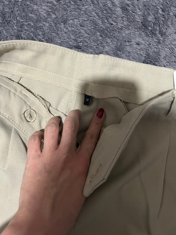 Kadın Bej  Kumaş Pantolon - Görsel 3