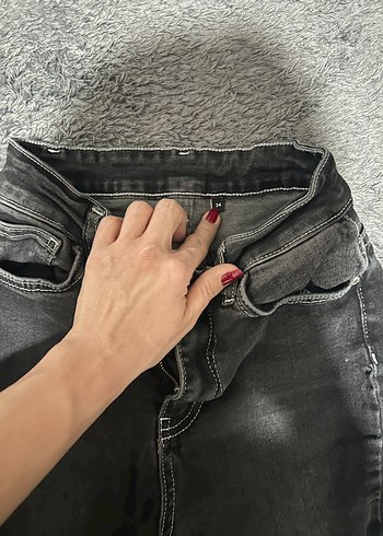 Siyah ispanyol paça pantolon - Görsel 2