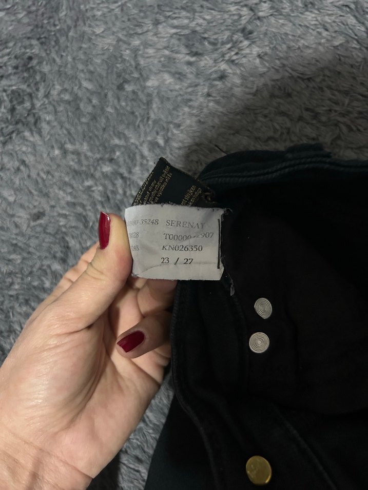 Siyah  Dar Kesim Kadın Kot Pantolon - Görsel 2