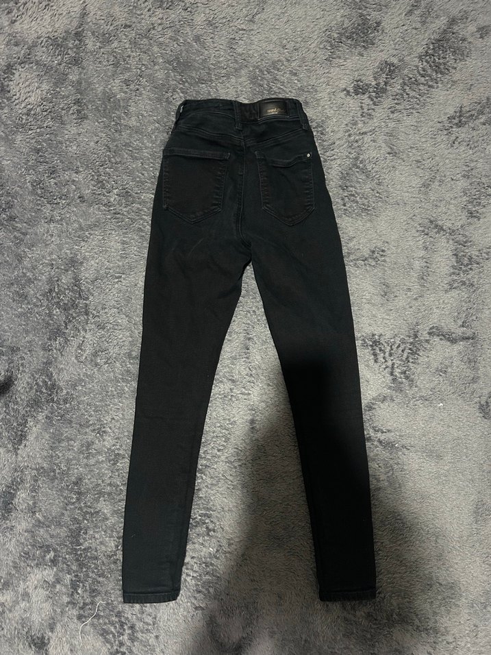 Siyah  Dar Kesim Kadın Kot Pantolon - Görsel 4