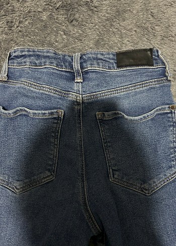 Kadın Mavi Denim Dar Kesim Jean - Görsel 4