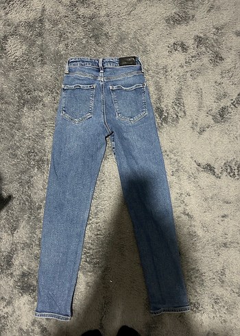 Kadın Mavi Denim Dar Kesim Jean - Görsel 3