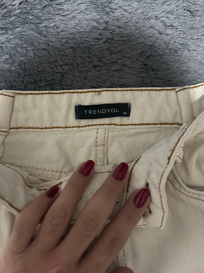 Krem mom jean - Görsel 2