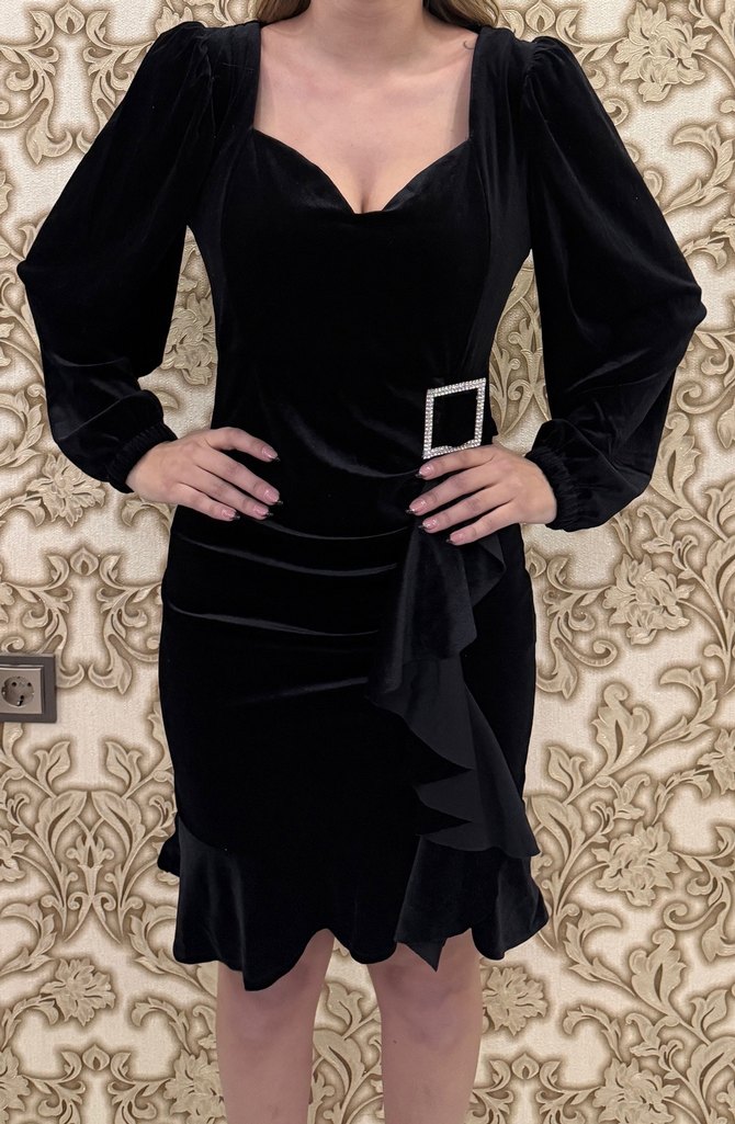 Klasik Şıklık Siyah Elbise - Görsel 2