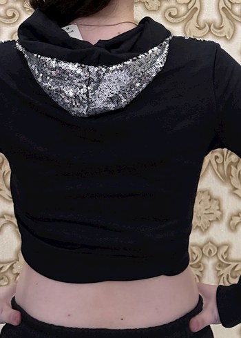 Kadın Parlak Pul Payetli Kısa Ceket - Görsel 3