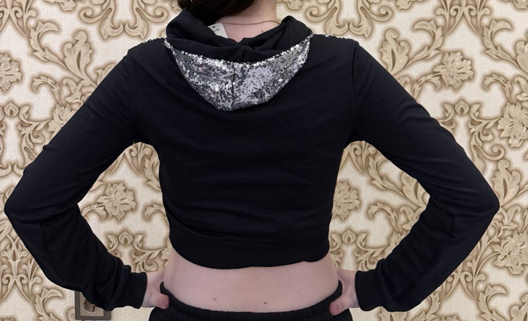 Payetli Crop Ceket - Görsel 3