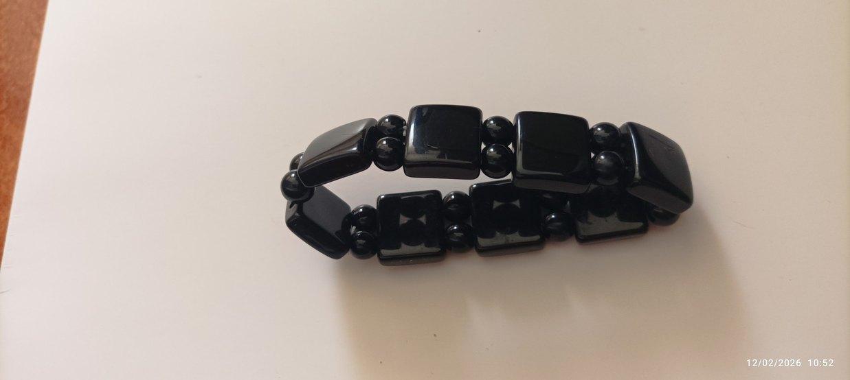 Siyah Boncuklu Minimalist Bileklik - Görsel 2