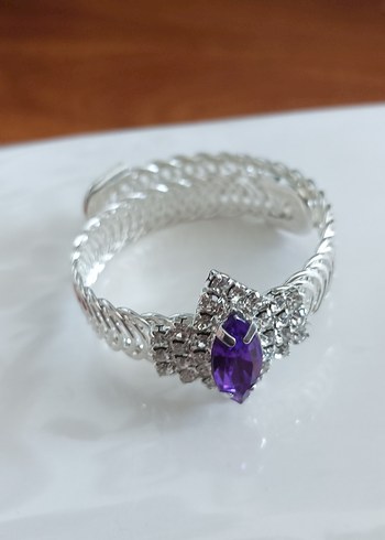 Mor Taşlı Kadın Bileklik - Görsel 2