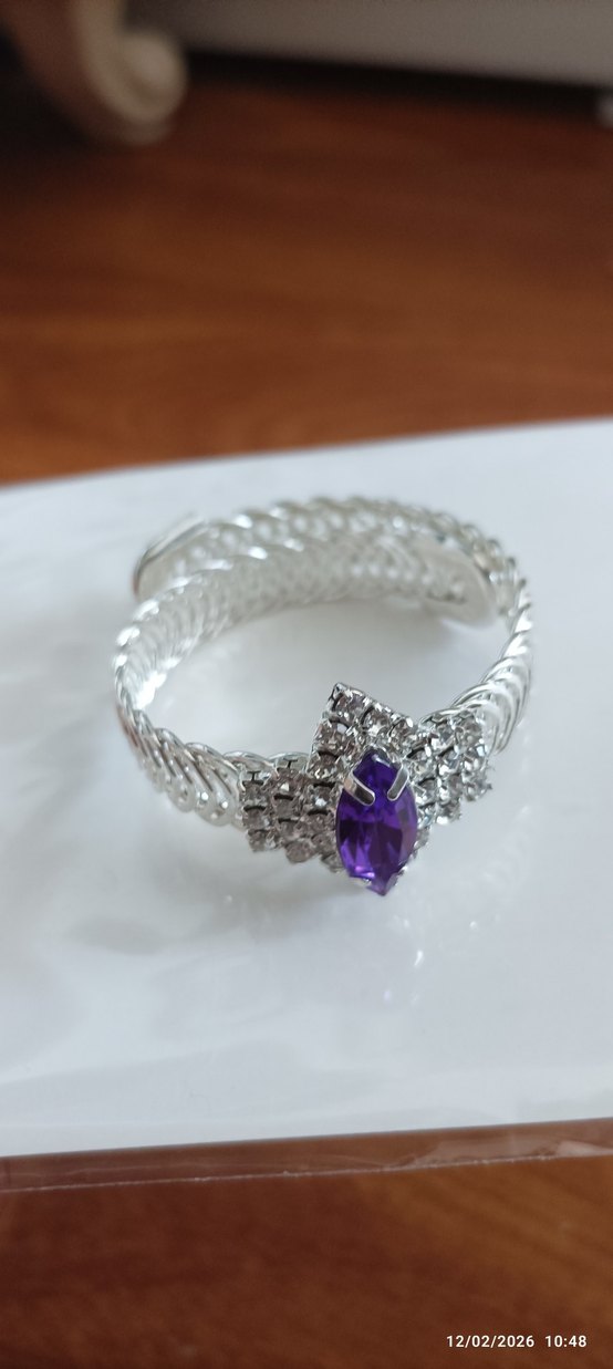 Mor Taşlı Kadın Bileklik - Görsel 2