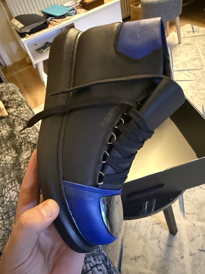 Koyu Mavi Tokalı Gotik Erkek Botu - Görsel 2