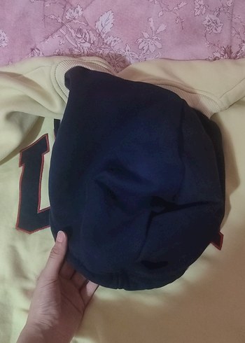 Lacivert Kapüşonlu Kadın Sweatshirt - Görsel 4