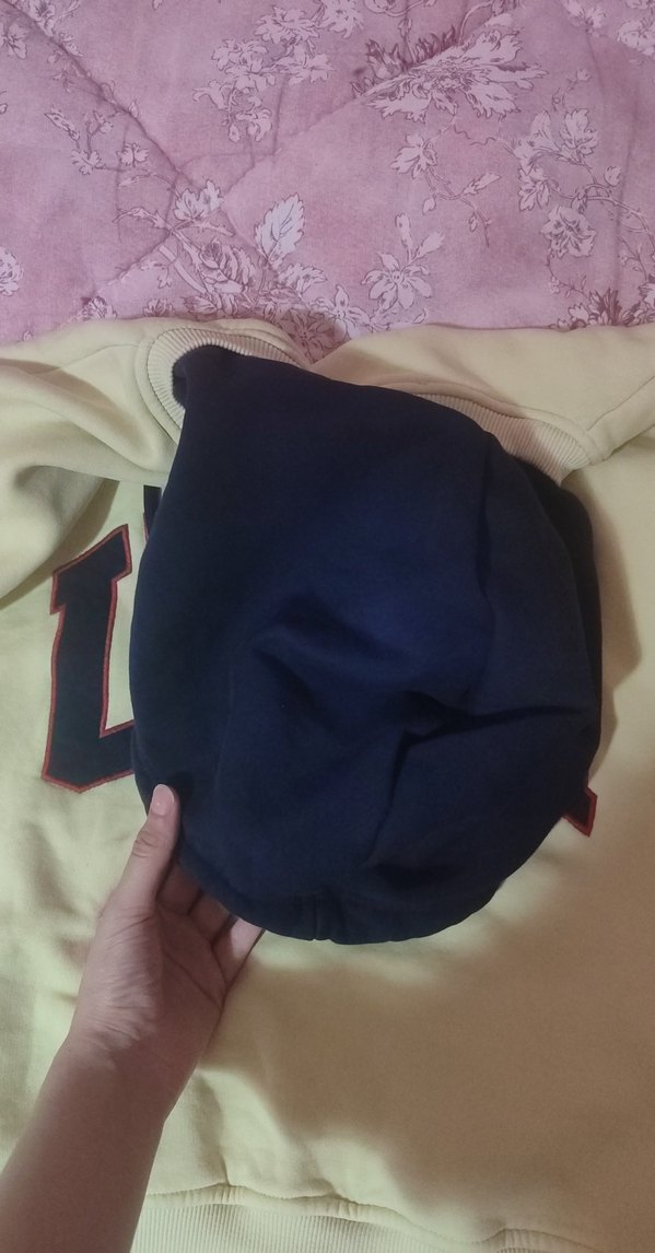 Lacivert Kapüşonlu Kadın Sweatshirt - Görsel 4