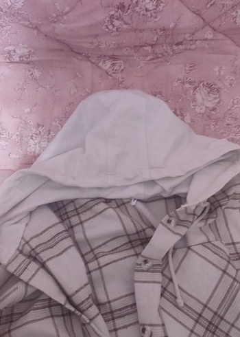 Kadın Ekose Kapüşonlu Gömlek - Görsel 3