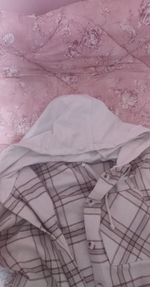 Kadın Ekose Kapüşonlu Gömlek - Görsel 3