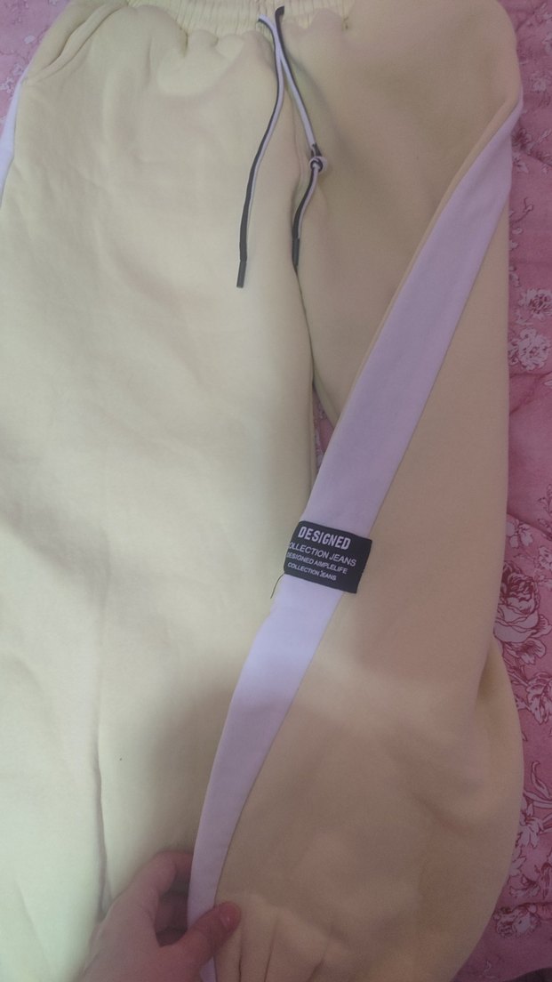 Bej Dantel Detaylı Rahat Kesim Kadın Eşofman - Görsel 2