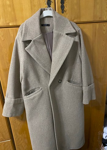 Bej Uzun Kışlık Kadın Kaban - Görsel 2