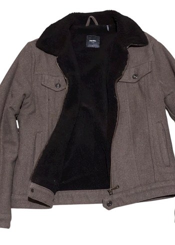 Kürk Detaylı Kahverengi Süet Erkek Ceket - Görsel 2