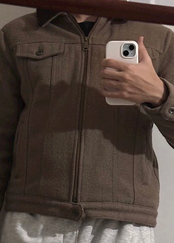 Kürk Detaylı Kahverengi Süet Erkek Ceket - Görsel 5