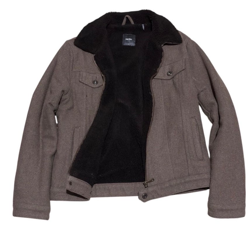 Kürk Detaylı Kahverengi Süet Erkek Ceket - Görsel 2