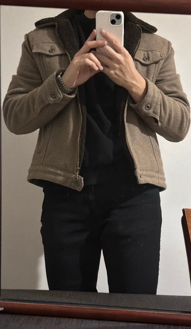 Kürk Detaylı Kahverengi Süet Erkek Ceket - Görsel 3